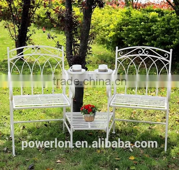 Vintage Shabby Chic Metal Arm Chair photo-2