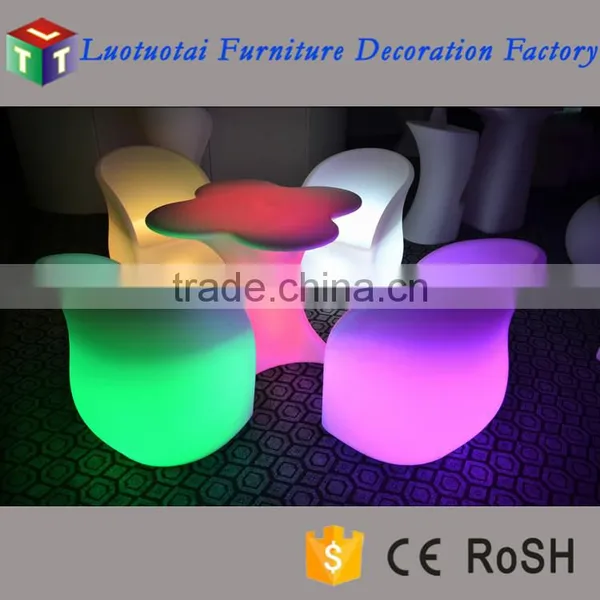 Cordless Waterproof IP65 Illuminated Flashing Multicolor Change Led Table Set photo-4