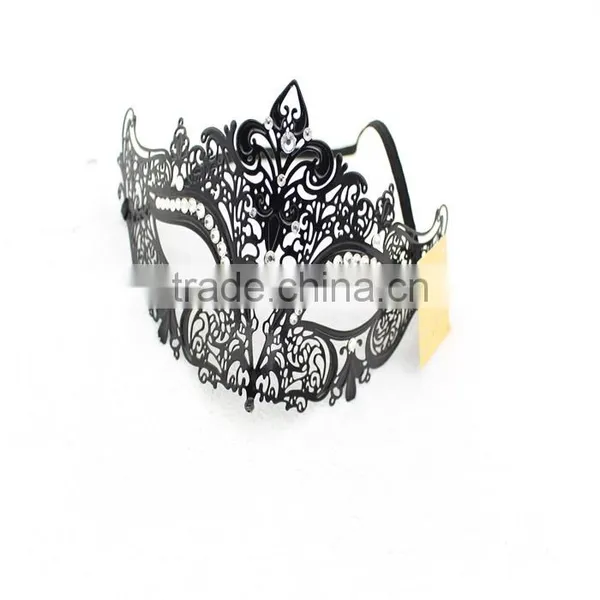New Black Swan Laser Cut Metal Womens Mardi Gras Venetian Masquerade Mask photo-3