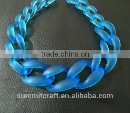 Custom Fashion Exaggerate Chic Chain Resin Necklace photo-6