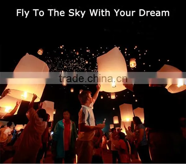 2015 Cheap Wholesale ECO-friendly Chinese Paper Flying Sky Lantern for Christmas photo-6