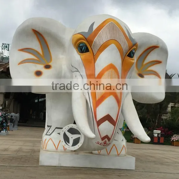 Tall 5m Fiberglass Elephant Landscape Sculpture photo-5