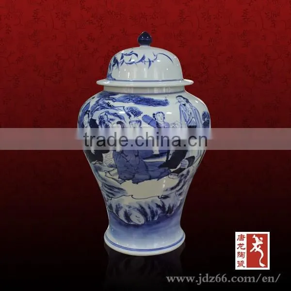 Ancient Style Excellent Quality Hand Painted Blue and White Porcelain Water Container for Hot Sale photo-2