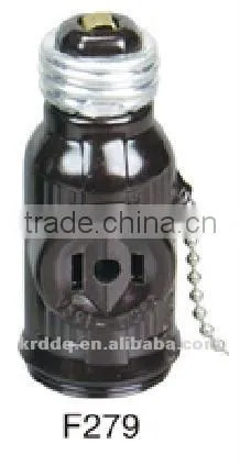 Black E27 Metal Bakelite Flexible Gooseneck Screw Shell Lampholder With Switch photo-2