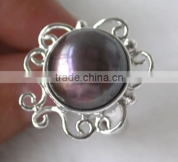 Rose Shaped Tihatian Pearl Ring photo-2