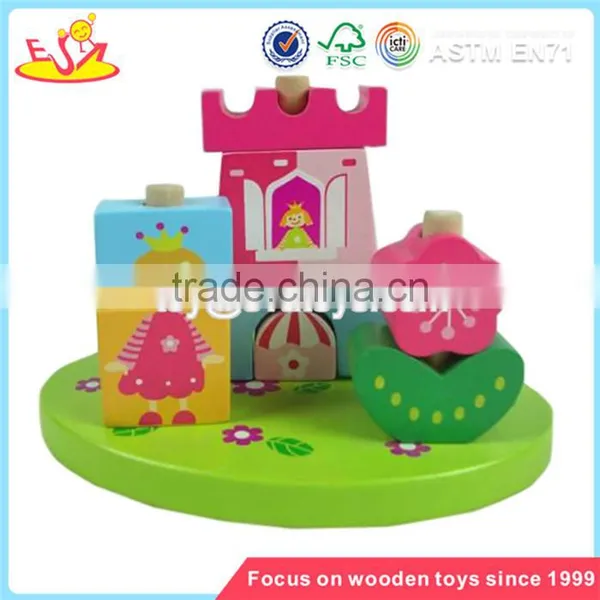 Wholesale Lovely Wooden Stacking Blocks Game Toy Top Sale Wooden Stacking Blocks Game W13D047 photo-3