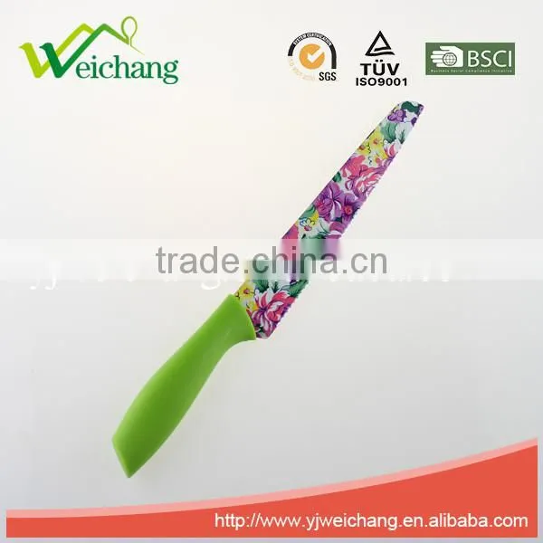 WCK609 5 Pcs Set Kitchen Knives Artwork Painting Blade PP Handle , Hot Sale photo-3