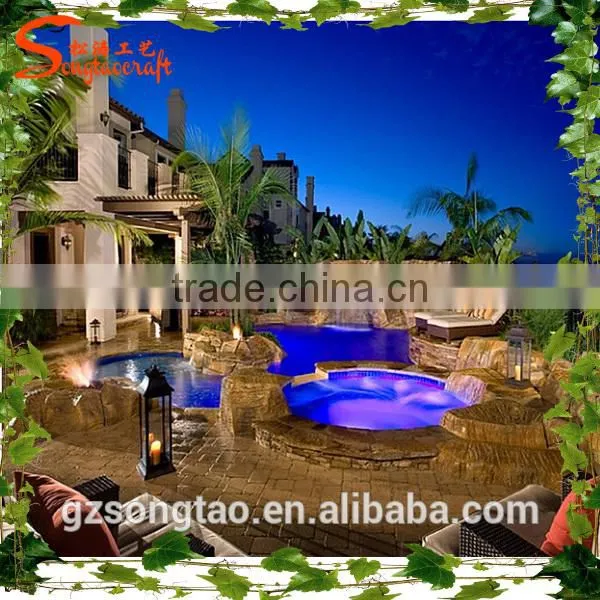 Hot Sale FRP Reinforced Concrete Artificial Large Outdoor Hot Spring Waterfall Rockies Fountain photo-6