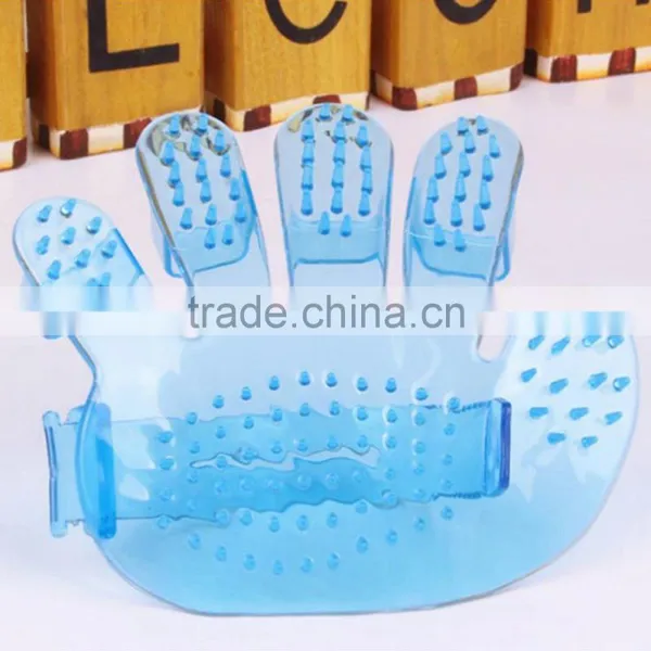 Top Quality Pet Dog Puppy Grooming Finger Glove Bath Massage Rakes Brush Cleaner photo-4