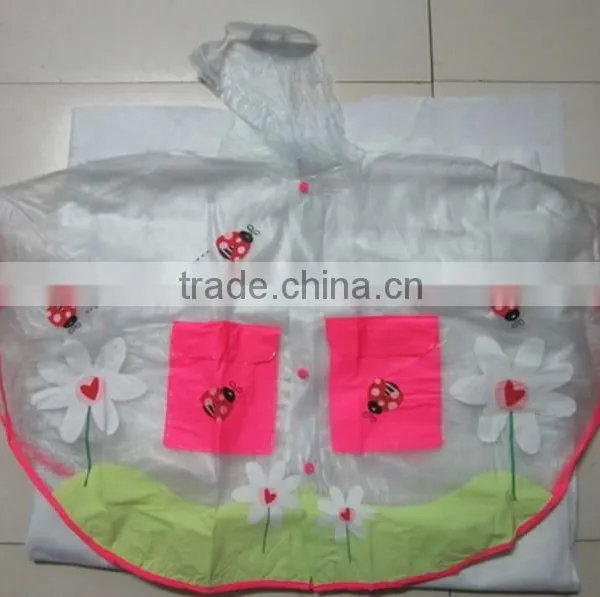 Custom Logo Kids Rain Poncho/cute Pvc Rain Poncho photo-3
