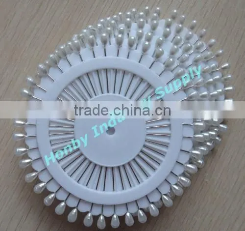 Fine Cream White Color Teardrop Head Haberdashery Pin photo-4
