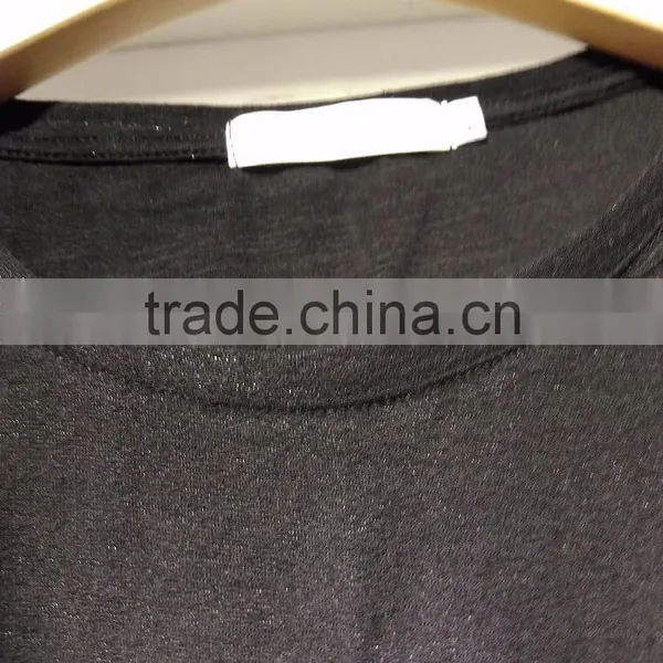 GZY Guangzhou Stock Lots Wholesale Linen Joint Irregular T-shirt for Man photo-2