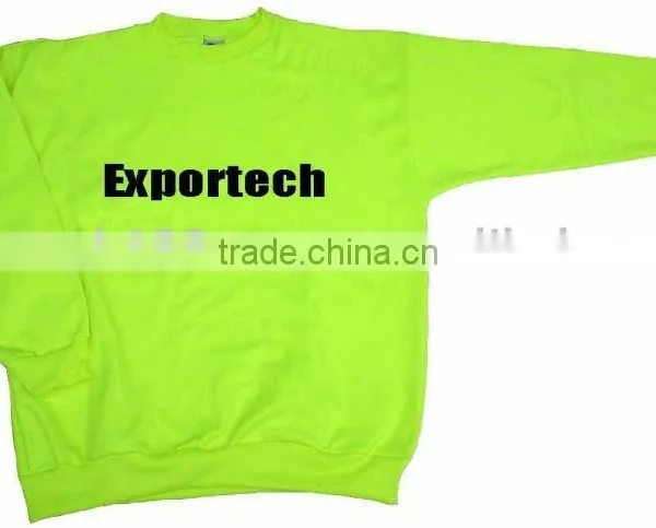 Fluorescent Pullover Sweatshirt made of 100% Polyester