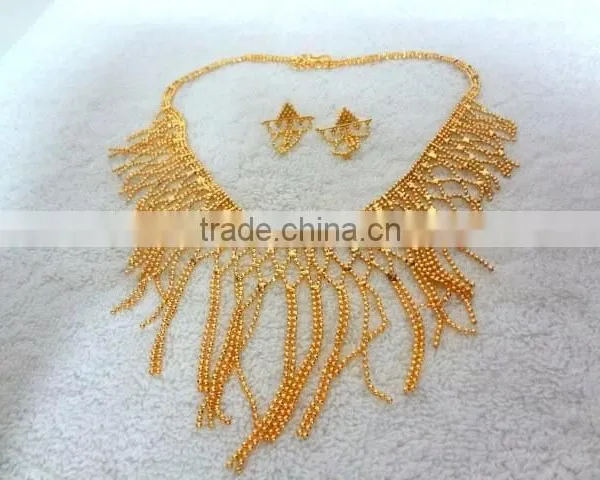 Fancy Micro Gold Plated Necklace and Pendant Sets photo-2