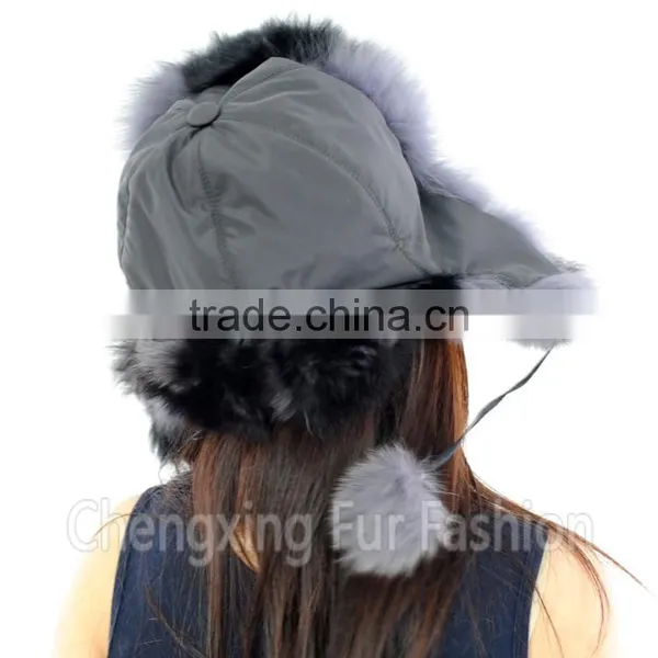CX-C-38T Wholesale China Fashion Cheap Beanie/ Unisex Fox Fur Knitted Hat photo-4