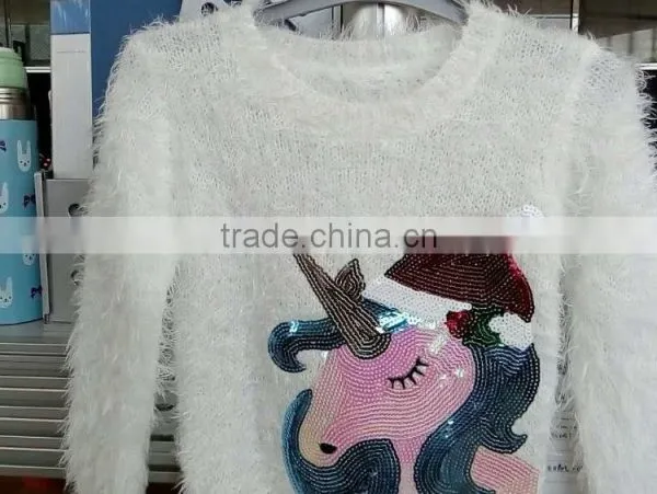 Kids Wholesale Eyelash Knit Christmas Sweater (KS0438) photo-5