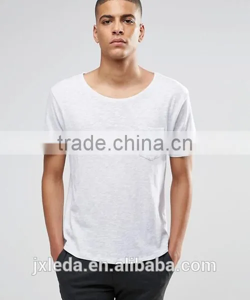 Men High Quality Chest Pocket O-neck Short Sleeves T-shirt Manufacturers photo-3