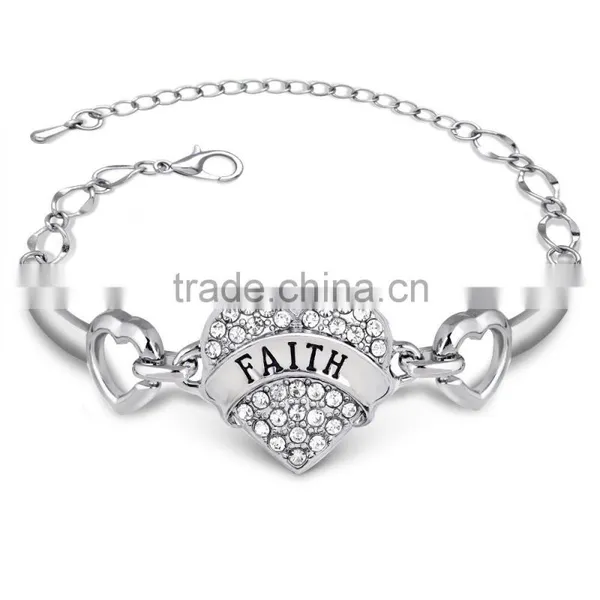 Mother's Day Love Bracelet High End Blue Heart Charm Lobster Clasp Bracelet for 2016 Promotion Products photo-5