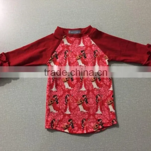 Boutique Ruffle Raglan Shirts for Easter Baby Shirts Children Icing Ruffle Clothing photo-2