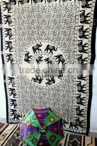 Tapestry Wall Art Hippie Tapestry Mandala Tapestry Black & White photo-6