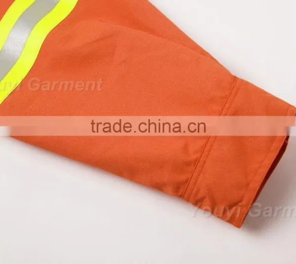 High Vis Orange Cotton Reflective Safety Fire Fighter Clothing photo-5