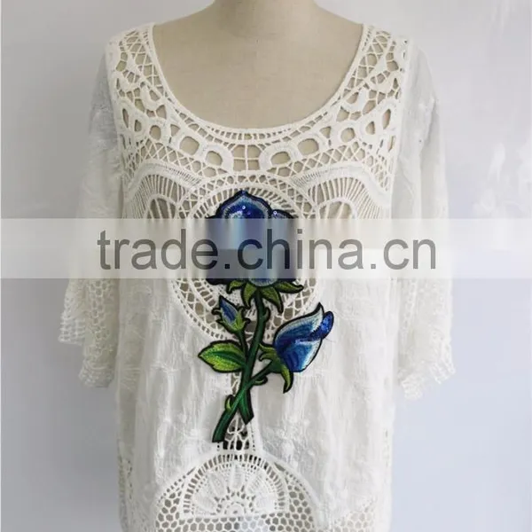 2017 Latest Fashion Design Cutting Ladies Top Women Indian Style Blouse photo-4