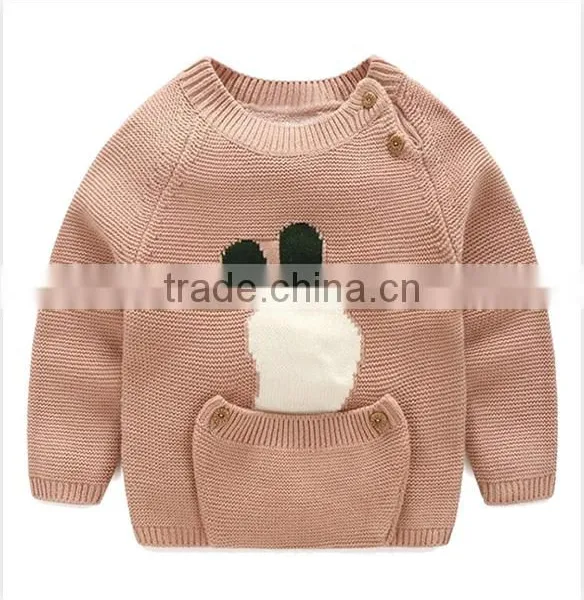 2016 New Design Long Sleeve Round Collar Autumn Winter Children Knitted Sweaters Baby Knitting Pullover photo-3