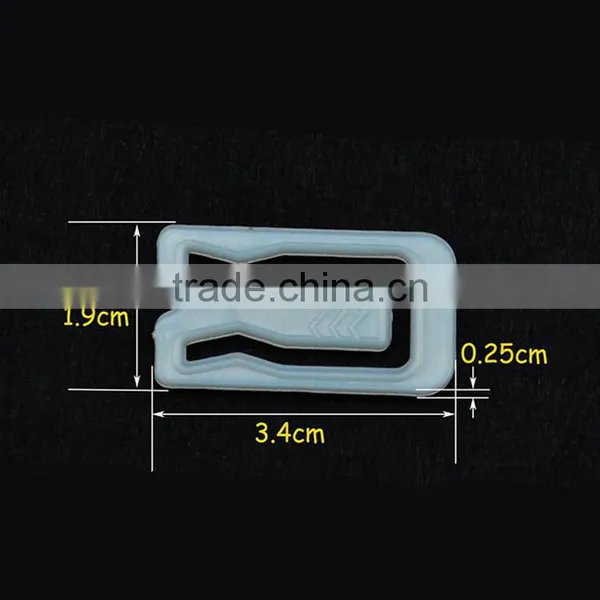 3.4*1.9*0.25cm PS White Square Shape Plastic Clip for Garment Accessory photo-2