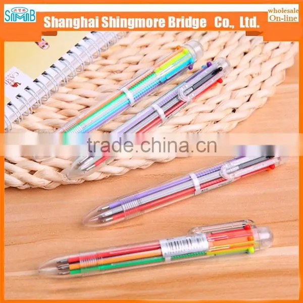 China Hot Sales Cheap Price Plastic Muti-function Six Color Ballpoint Pen photo-6