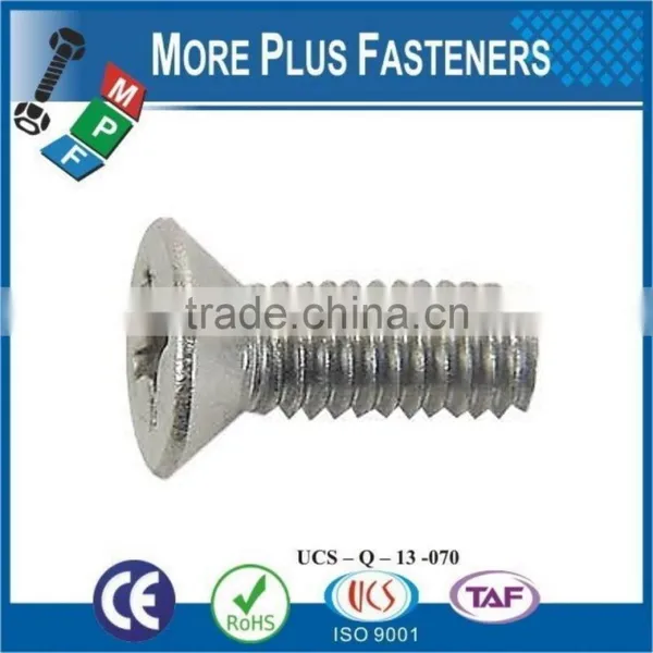 Made in Taiwan Machine Screw ISO 7046 Philips Flat Head Countersunk Stainless Steel and Carbon Steel Zinc Plated photo-3