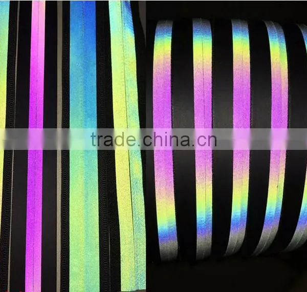 2017 3m Reflective Ribbon Tape, Rainbow Color Reflective Strip, Iridescent Reflective Tape photo-2