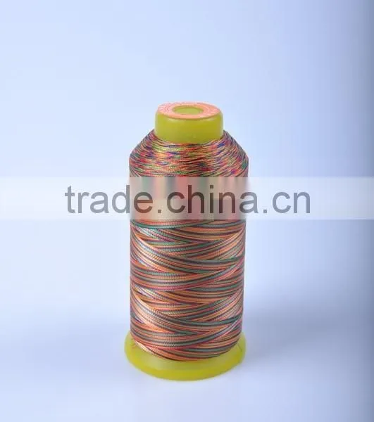 Colorful 100% polyester filament high tenacity thread