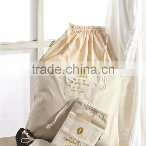 Manufactural Hot Sell Cotton Canvas Drawstring Laundry Bag for Hotel photo-2