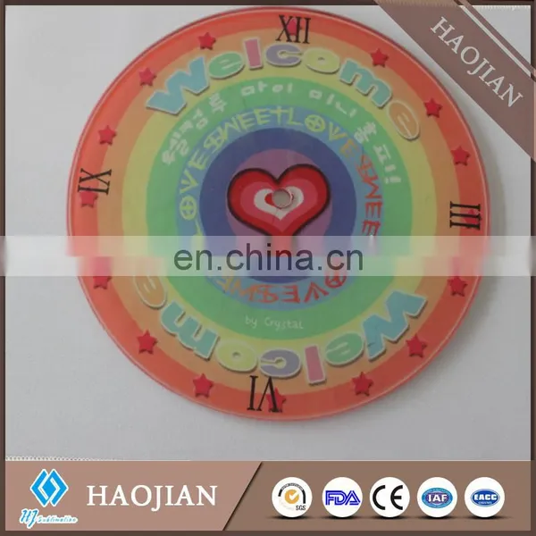 China Home Decor Wholesale Sublimation Blanks Glass Alarm Clock Wall Clock photo-6