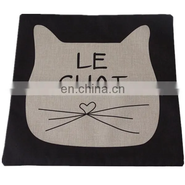 Top Selling Low MOQ Cheap Decorative Home Throw Pillow Cover Fashion Linen Sofa Seat Printed Cushion Cover photo-2