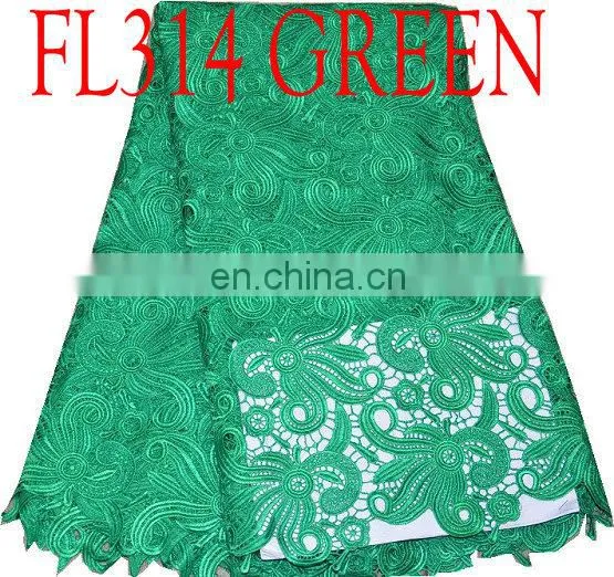 Free Shipping Cheap African Yellow Guipure Lace Fabric African Cord Lace photo-6