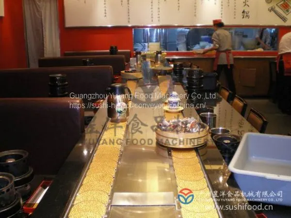 Champagne Gold Color Humanization / Fashion For Hot Pot Conveyor Belt