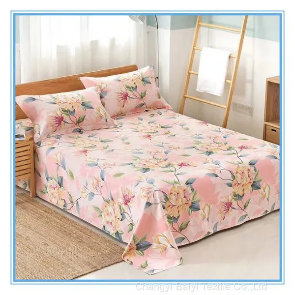 100% Polyester Bed Sheet /quilt Cover Printed Fabric Polyester Textile Microfiber Fabric in Rolls