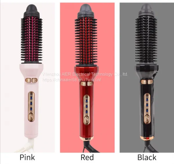 New Design Iron Hair Curler Brush Professional Heater Curling Brush Rechargeable Automatic Hair Curler AE-504 photo-2