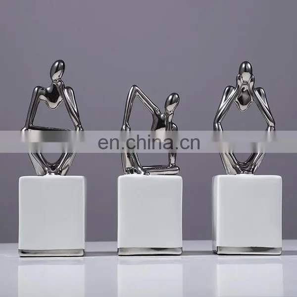 Nordic Hotel Home Decoration Art Sculpture Table Statue Abstract Figure Body Sculpture Porcelain Crafts photo-2