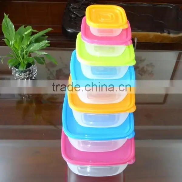 Popular 7 Pcs Set Square Plastic Food Storage Container photo-2