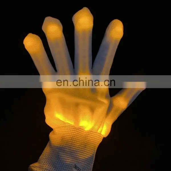 Wholesale Rave Light Flashing Finger Lighting Glow Mittens LED Glow Gloves for Halloween photo-4