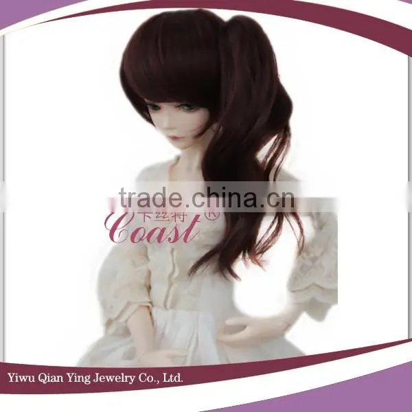Brown Curly Fashion Synthetic Ponytail for 1 BJD Doll Wigs photo-3
