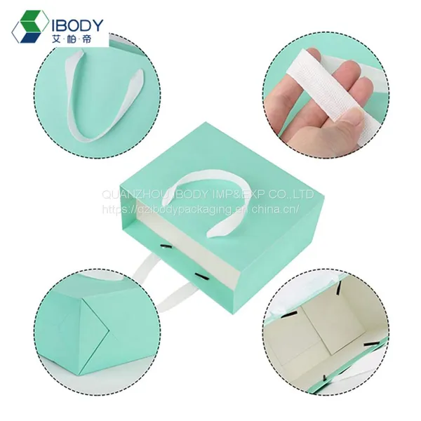 Customized Luxury Golden Hot Stamping Shopping Bag With Ribbon Handle White Cardboard Paper Bag photo-4