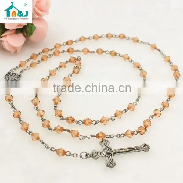 Fashion Catholic Plastic Rosary Bead Necklace Wholesale photo-4