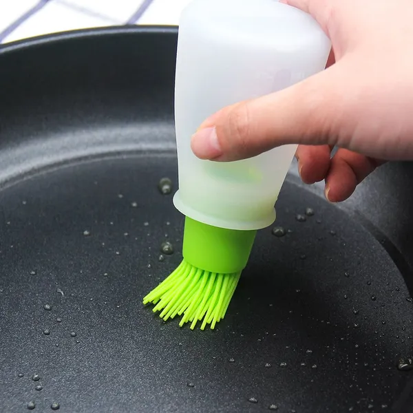 Kitchen Accessories Home and Kitchen Gadgets Silicone Kitchen Accessories Bbq Brush High Resistant 3 Styles Oil Brush Bottle photo-4