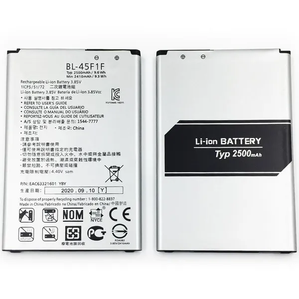 BL-45F1F 2500mAh Rechargeable Batteries For LG k8 K4 K3 M160 MS210 X230K M160 X240K LV3 (2017 Version K8) Battery Replacement photo-3