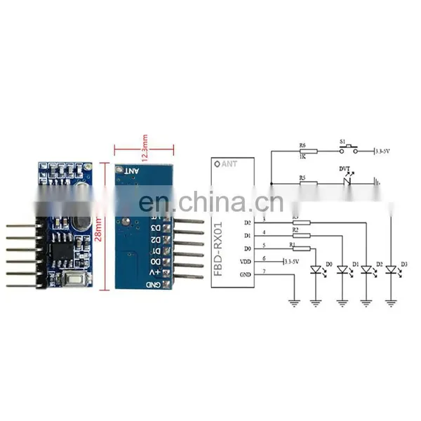 433MHZ Learning Code 3 Key Remote Control + RF Receiving Module photo-5