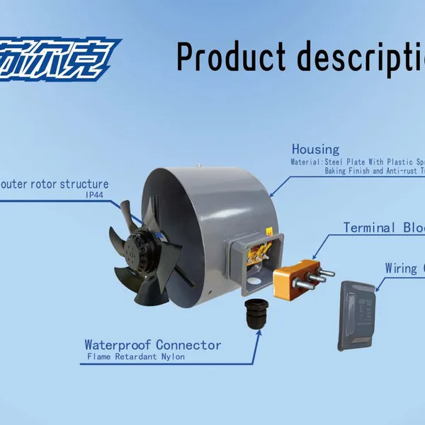 G80A External Rotor Fan Cooling Ventilation , G-type Variable Frequency Motor Heat Dissipation Special G-A photo-4