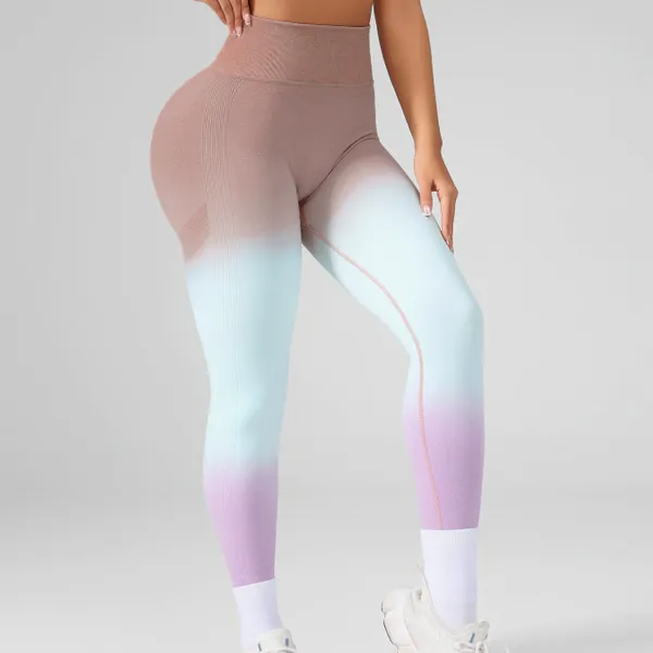 High Waisted Compression Yoga Pants, Peach Hip Yoga Pants, Quick Drying Sports Yoga Pants photo-3